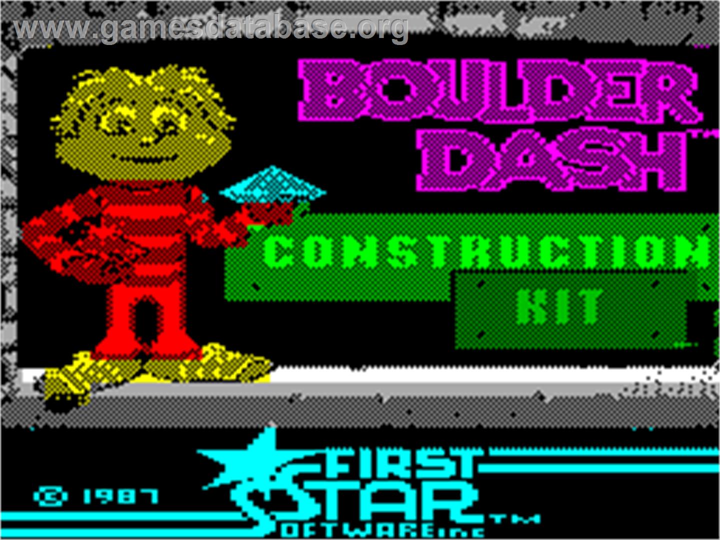 Boulder Dash Construction Kit - Sinclair ZX Spectrum - Artwork - Title Screen
