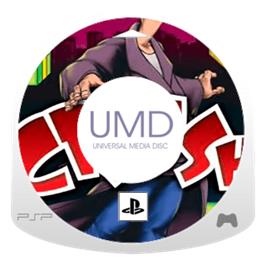 Artwork on the Disc for Crush on the Sony PSP.