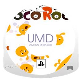 Artwork on the Disc for LocoRoco on the Sony PSP.