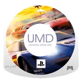 Artwork on the Disc for Ridge Racer on the Sony PSP.