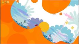 In game image of LocoRoco on the Sony PSP.
