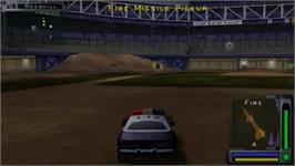 In game image of Twisted Metal: Head-On on the Sony PSP.