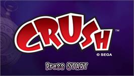 Title screen of Crush on the Sony PSP.