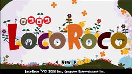 Title screen of LocoRoco on the Sony PSP.