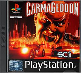 Box cover for Carmageddon on the Sony Playstation.