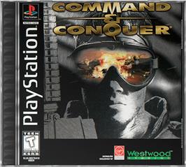 Box cover for Command & Conquer: Red Alert on the Sony Playstation.