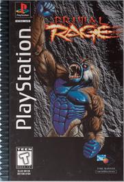 Box cover for Primal Rage on the Sony Playstation.