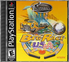 Box cover for Pro Pinball: Big Race USA on the Sony Playstation.