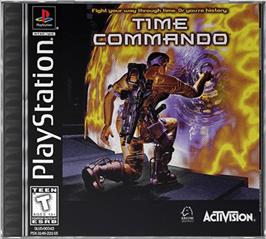 Box cover for Time Commando on the Sony Playstation.