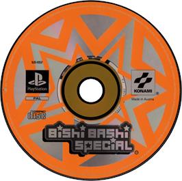 Artwork on the Disc for Bishi Bashi Special on the Sony Playstation.