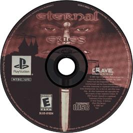 Artwork on the Disc for Eternal Eyes on the Sony Playstation.