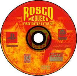 Artwork on the Disc for Rosco McQueen Firefighter Extreme on the Sony Playstation.