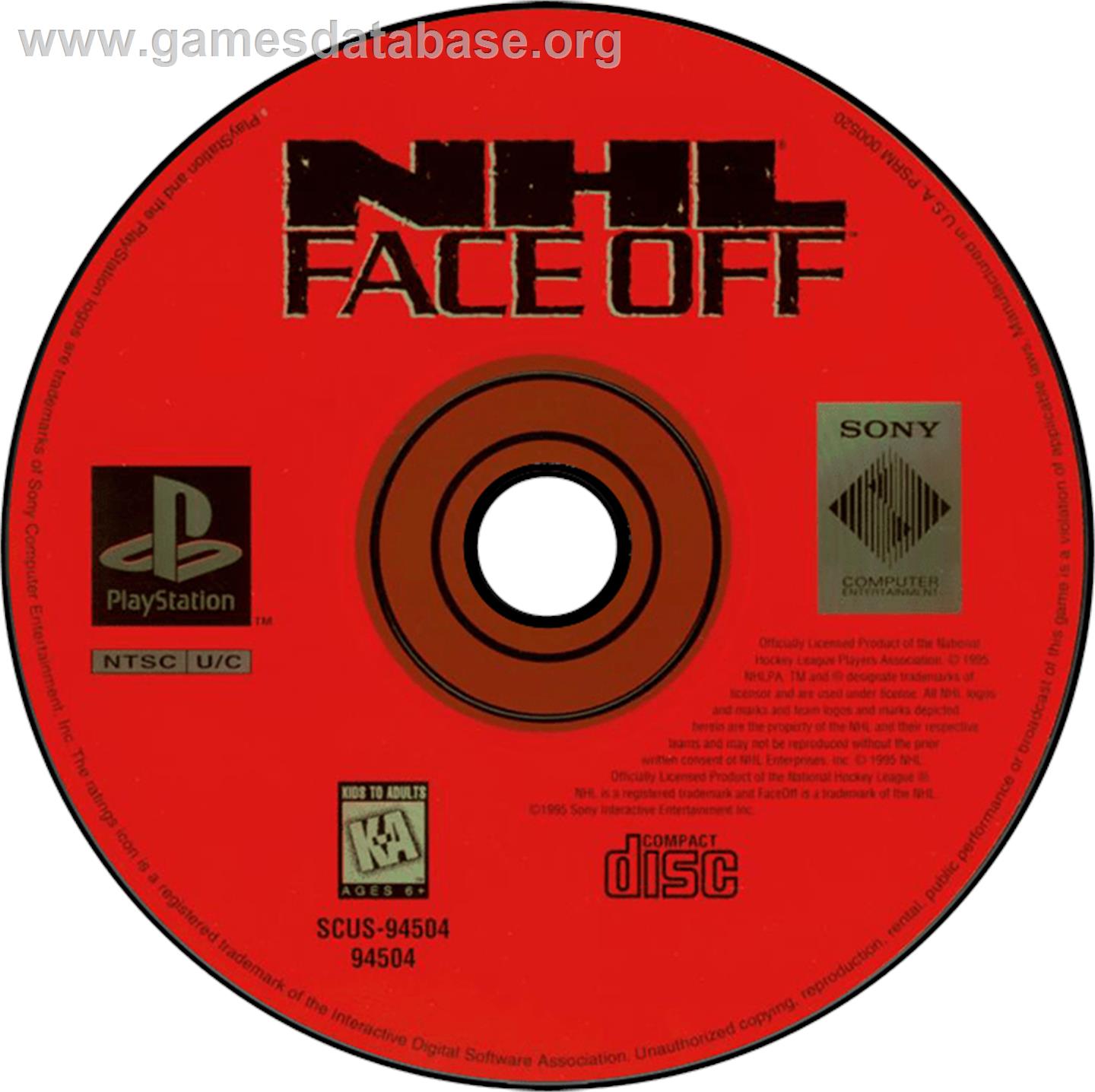 Nhl Faceoff Sony Playstation Artwork Disc