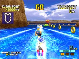 In game image of BursTrick: Wake Boarding!! on the Sony Playstation.