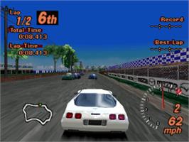 In game image of Gran Turismo 2 on the Sony Playstation.