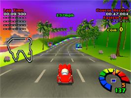 In game image of Motor Toon Grand Prix on the Sony Playstation.