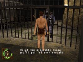 In game image of Planet of the Apes on the Sony Playstation.