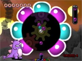 In game image of Spin Jam on the Sony Playstation.