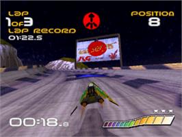 In game image of Wipeout on the Sony Playstation.