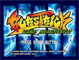 Title screen of BursTrick: Wake Boarding!! on the Sony Playstation.