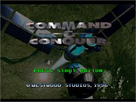 Title screen of Command & Conquer: Red Alert on the Sony Playstation.