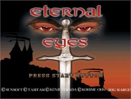 Title screen of Eternal Eyes on the Sony Playstation.