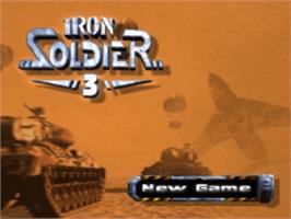 Title screen of Iron Soldier 3 on the Sony Playstation.