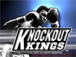 Title screen of Knockout Kings on the Sony Playstation.