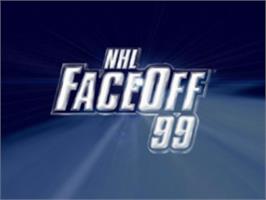 Title screen of NHL FaceOff '99 on the Sony Playstation.
