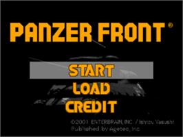 Title screen of Panzer Front on the Sony Playstation.