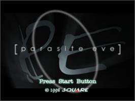 Title screen of Parasite Eve on the Sony Playstation.