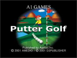 Title screen of Putter Golf on the Sony Playstation.