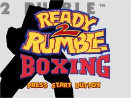 Title screen of Ready 2 Rumble Boxing on the Sony Playstation.