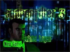 Title screen of Syphon Filter 3 on the Sony Playstation.