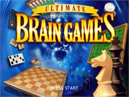 Title screen of Ultimate Brain Games on the Sony Playstation.