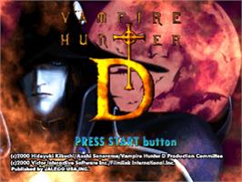 Title screen of Vampire Hunter D on the Sony Playstation.