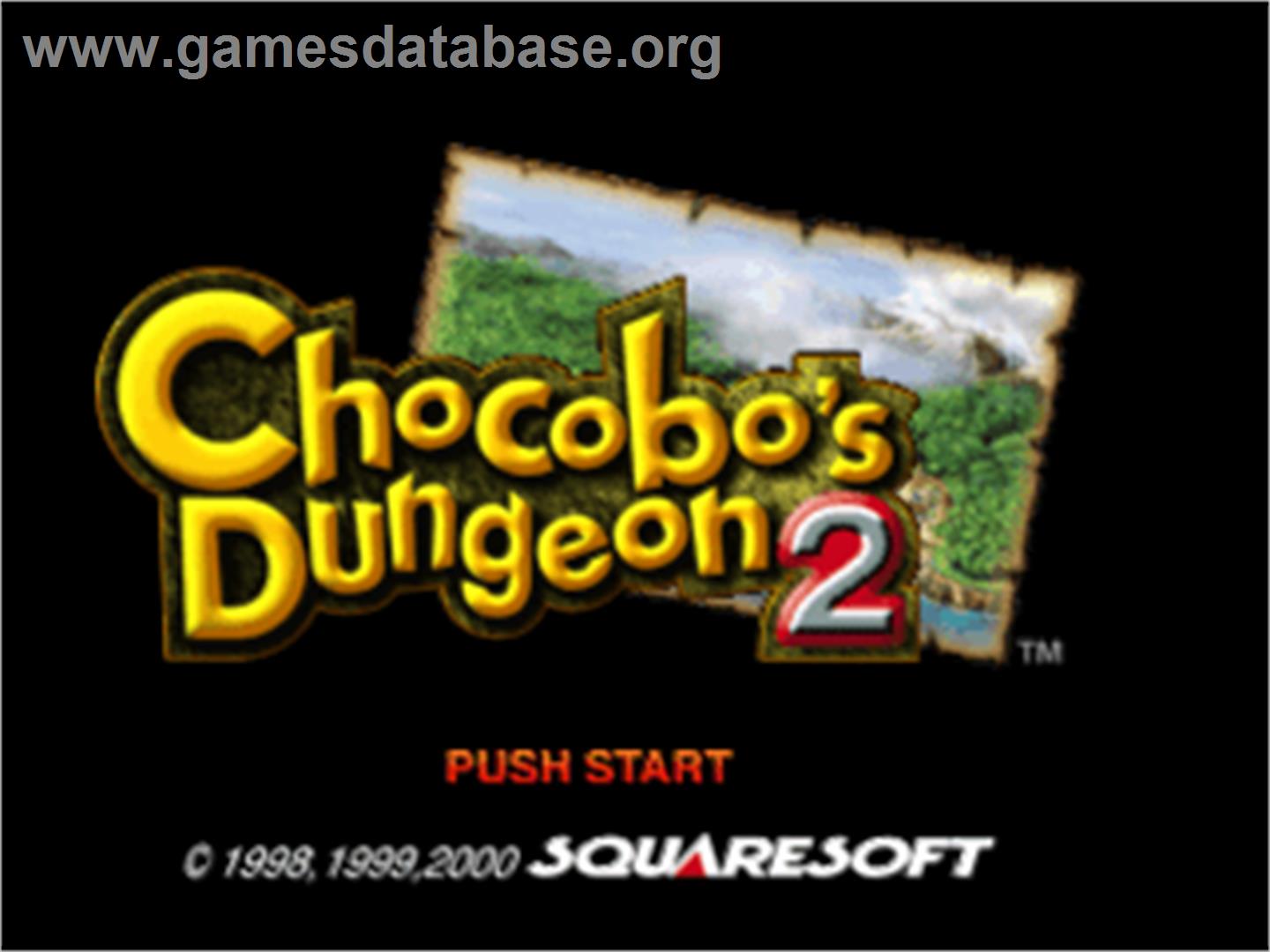Chocobo's Dungeon 2 - Sony Playstation - Artwork - Title Screen