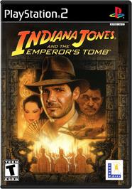 Box cover for Indiana Jones and the Emperor's Tomb on the Sony Playstation 2.