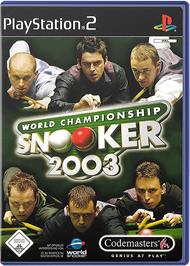 Box cover for World Championship Snooker 2003 on the Sony Playstation 2.