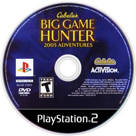 Artwork on the Disc for Cabela's Big Game Hunter 2005 Adventures on the Sony Playstation 2.