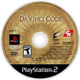 Artwork on the Disc for Da Vinci Code on the Sony Playstation 2.