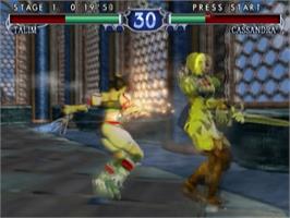In game image of SoulCalibur 2 on the Sony Playstation 2.
