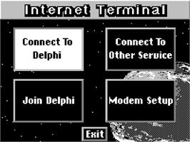 Title screen of Internet on the Tiger Game.com.