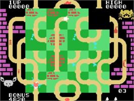 In game image of Mouse Puzzle on the VTech CreatiVision.