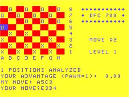 In game image of DFC 700 on the Acorn Atom.