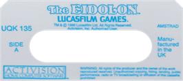 Top of cartridge artwork for Eidolon on the Amstrad CPC.