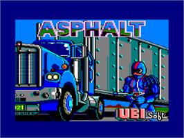 Title screen of Asphalt on the Amstrad CPC.