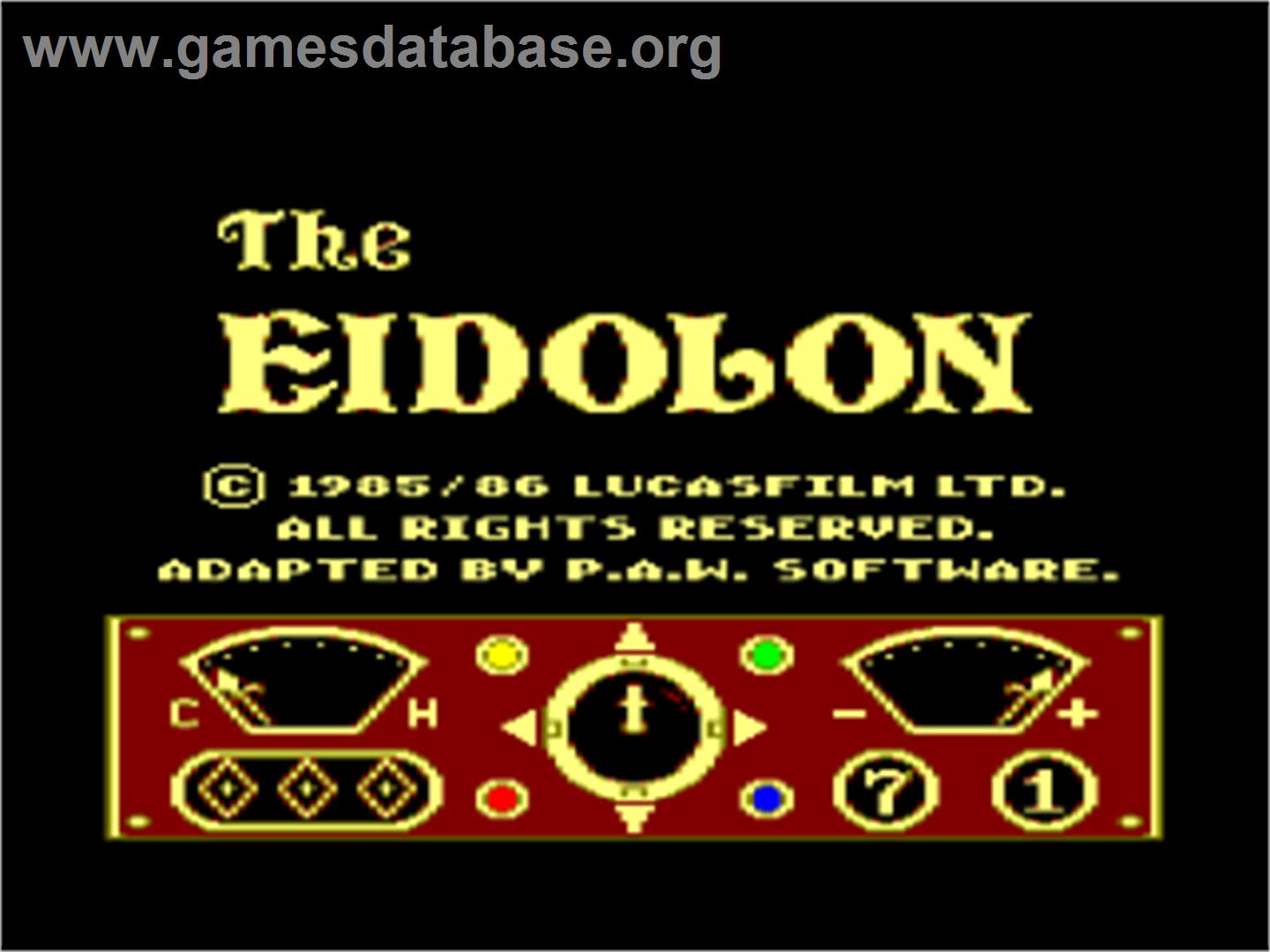 Eidolon - Amstrad CPC - Artwork - Title Screen