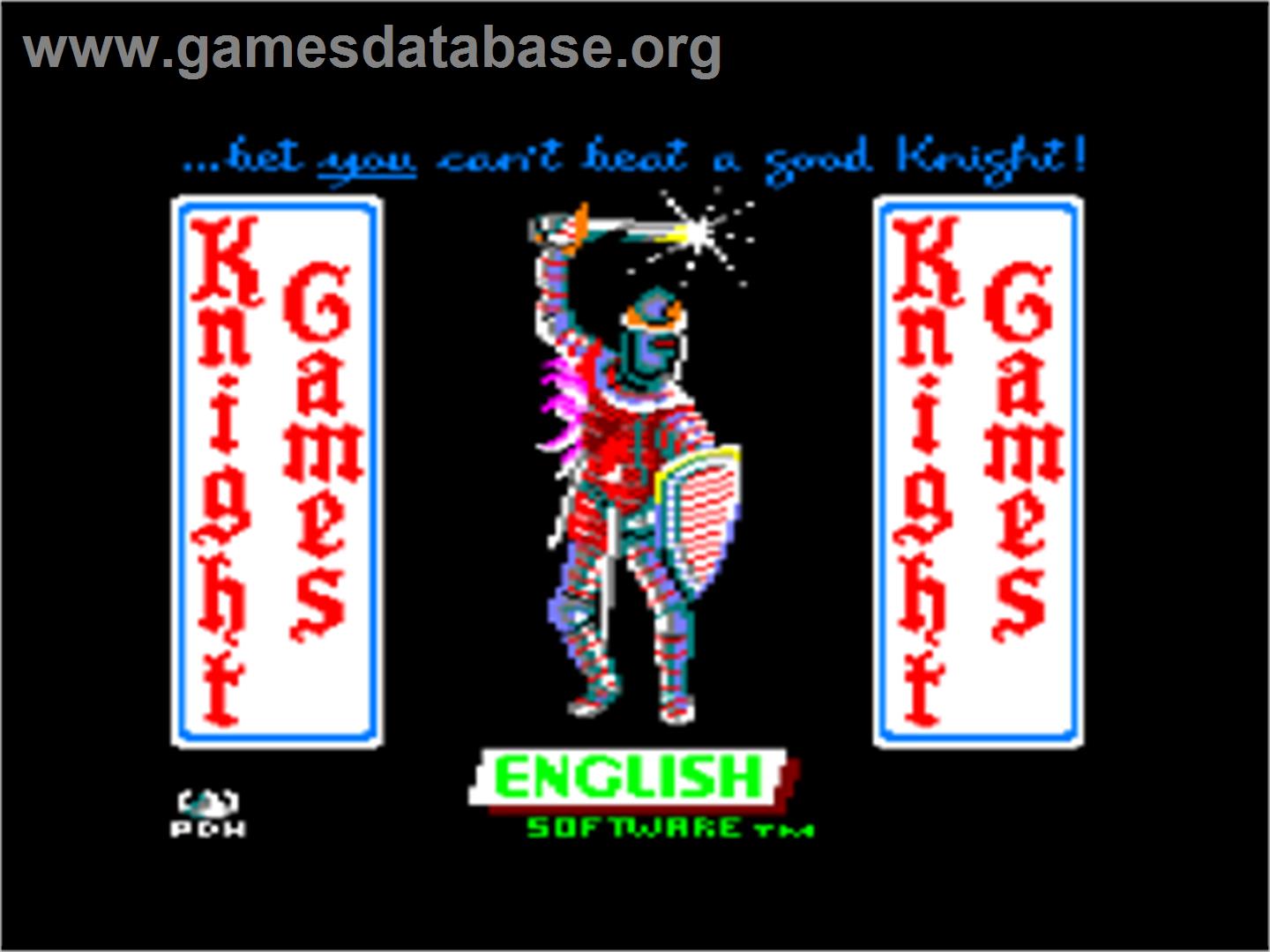 Knight Games Amstrad CPC Artwork Title Screen