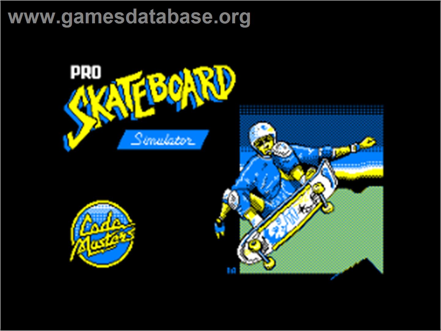 Pro Skateboard Simulator - Amstrad CPC - Artwork - Title Screen